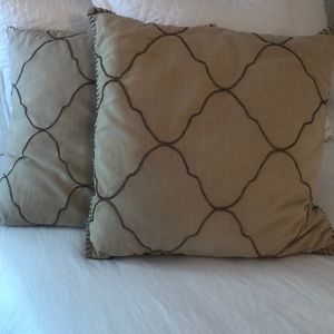 Pottery barn pillows (2)